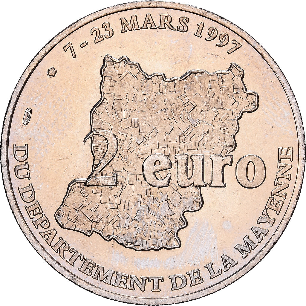Francia, 2 Euro, Département de la Mayenne, 1997, N.C., SPL