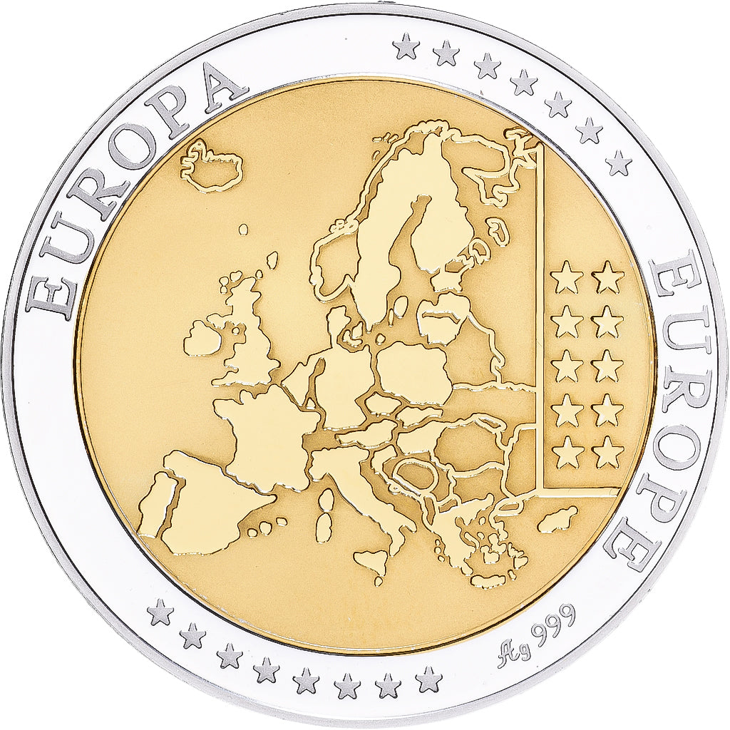 España, medalla, Europa, Plata, FDC