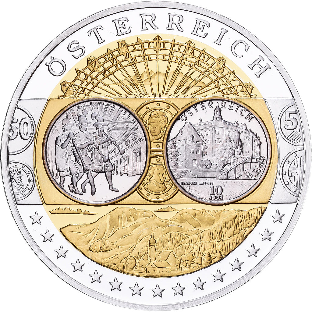 Austria, medaglia, Europa, Argento, FDC