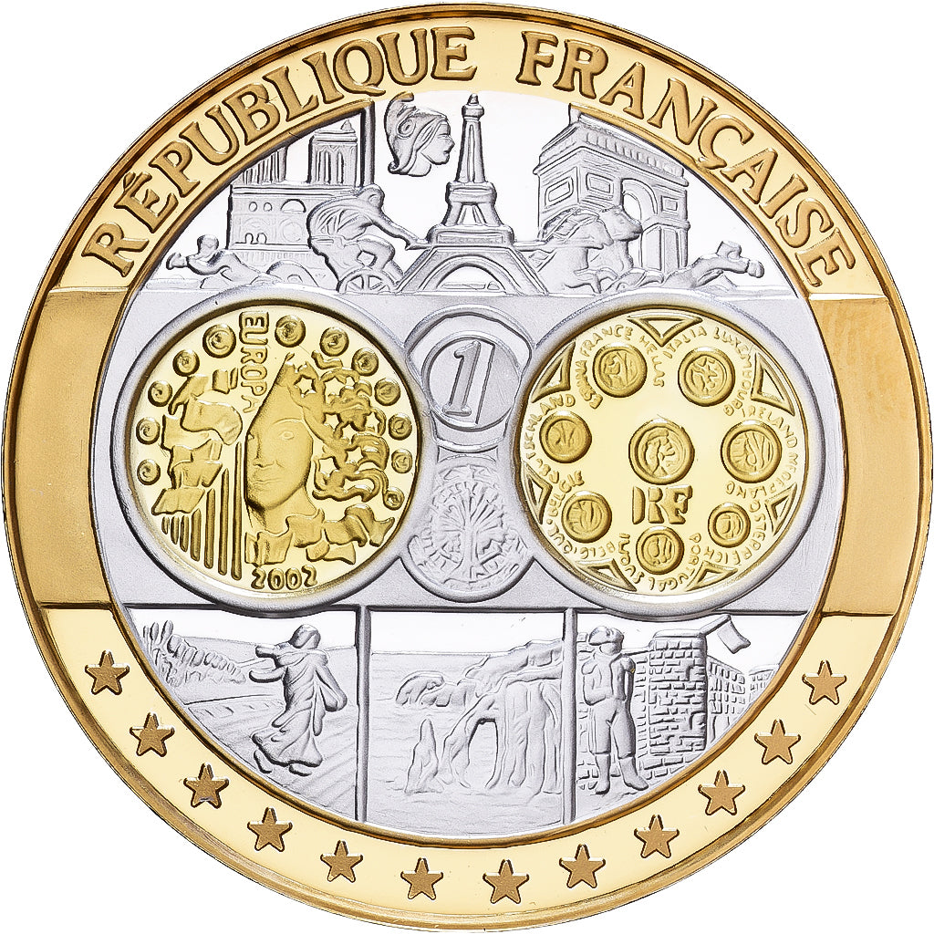 Francia, medaglia, Europa, Argento, FDC