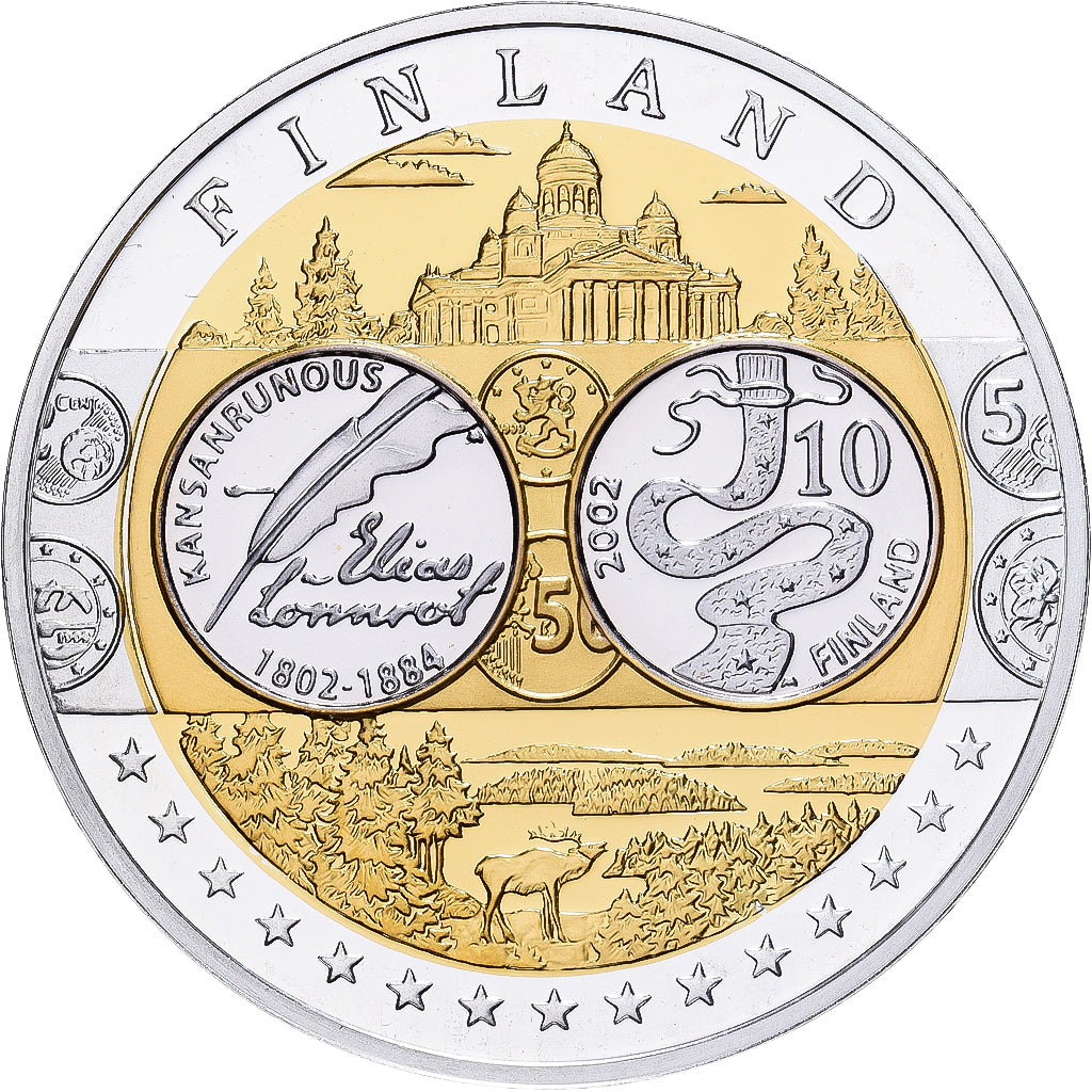 Finlandia, medalla, Europa, Plata, FDC