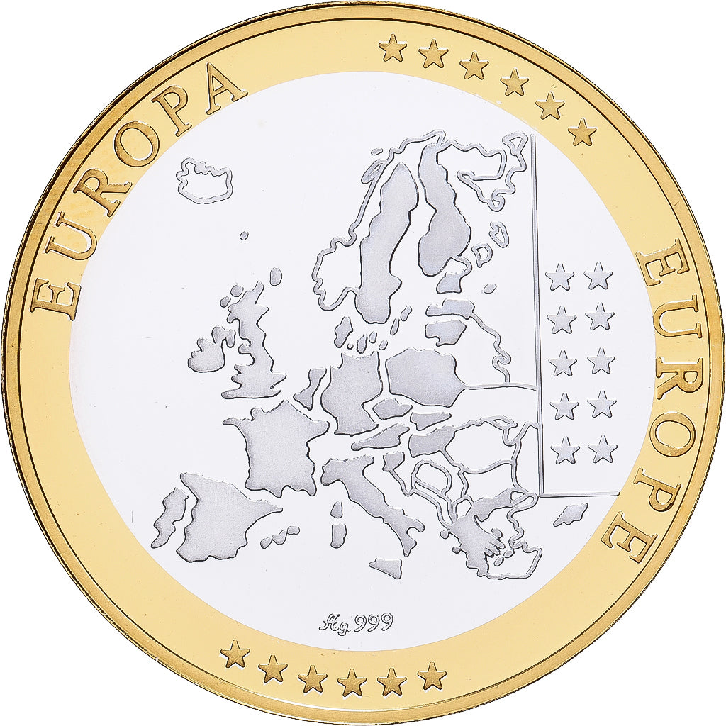 Grecia, medaglia, Europa, Argento, FDC