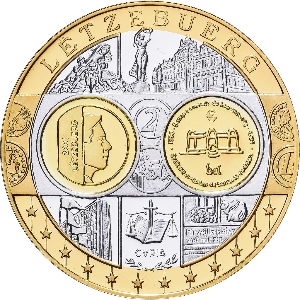 Lussemburgo, medaglia, Europa, Argento, FDC