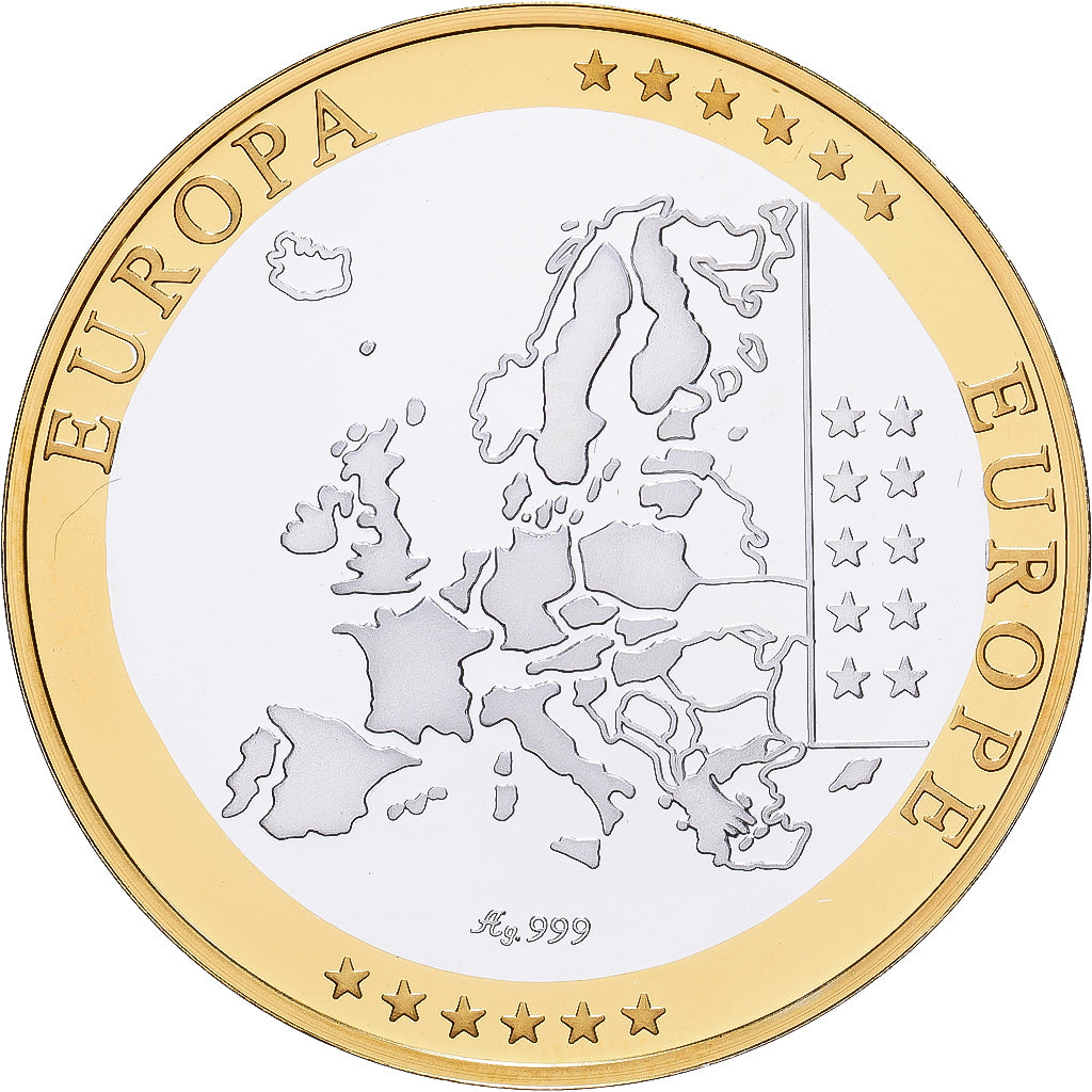 Lussemburgo, medaglia, Europa, Argento, FDC