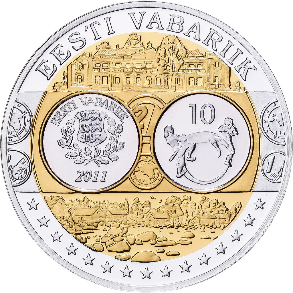 Estonie, Médaille, Europa, Argent, FDC
