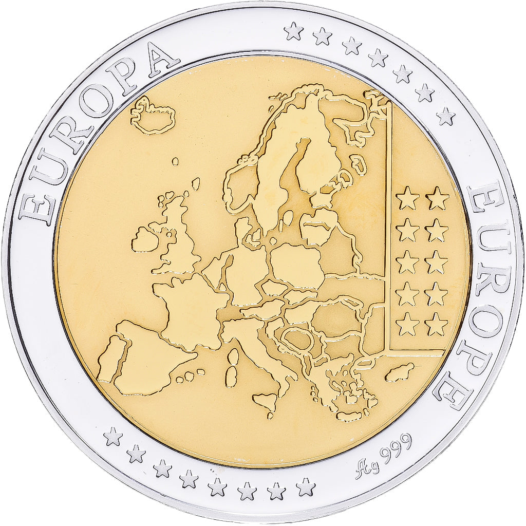 Estonie, Médaille, Europa, Argent, FDC