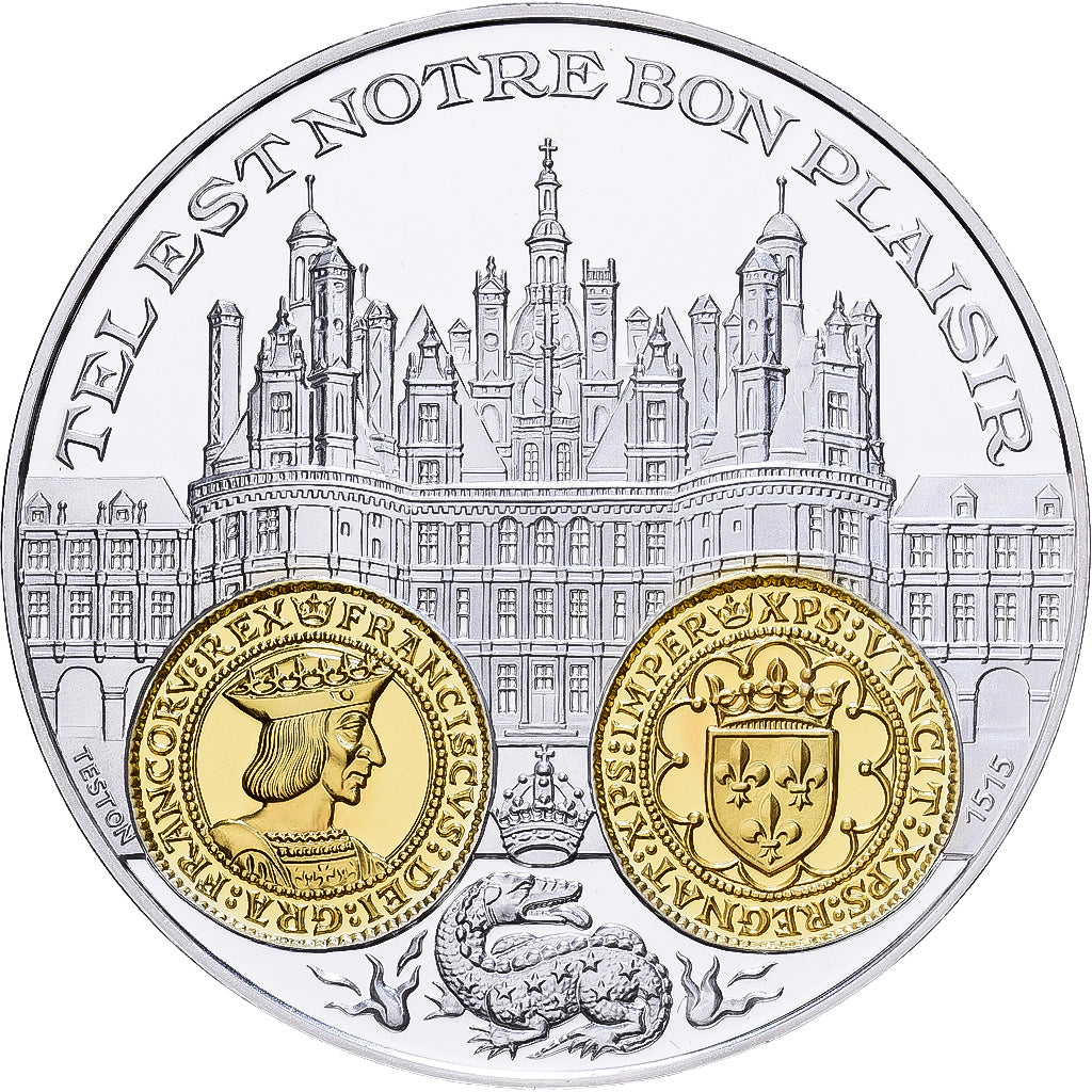 Frankreich, Medaille, 2000 Ans d'Histoire Monétaire, Teston François Ier