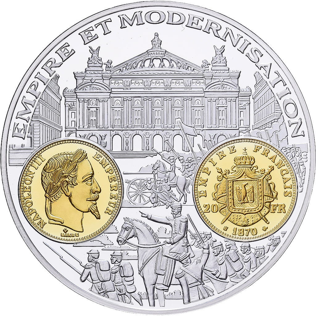 Frankreich, Medaille, 2000 Ans d'Histoire Monétaire, 20 Francs Napoléon III