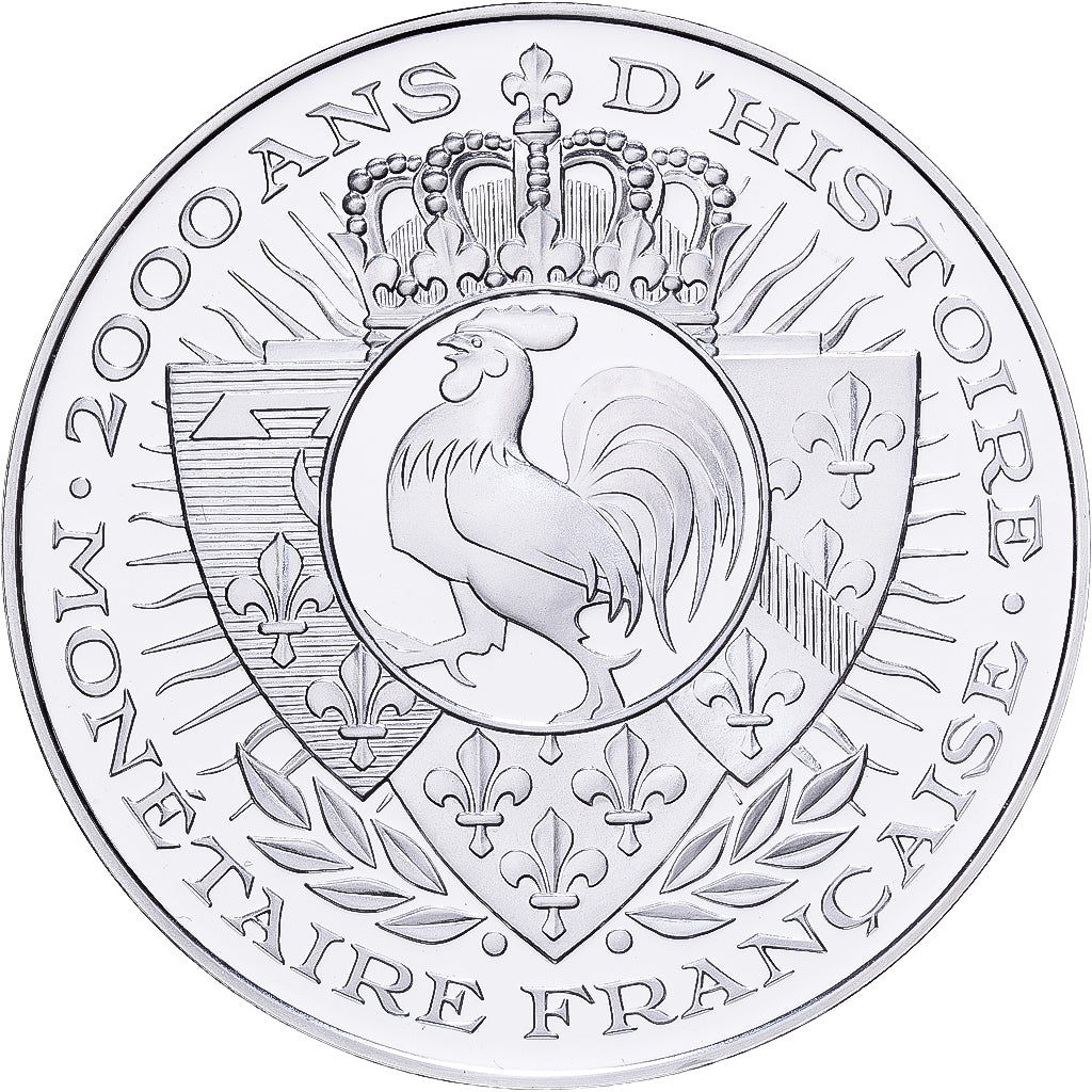 Frankreich, Medaille, 2000 Ans d'Histoire Monétaire, 20 Francs Cérès, Silber
