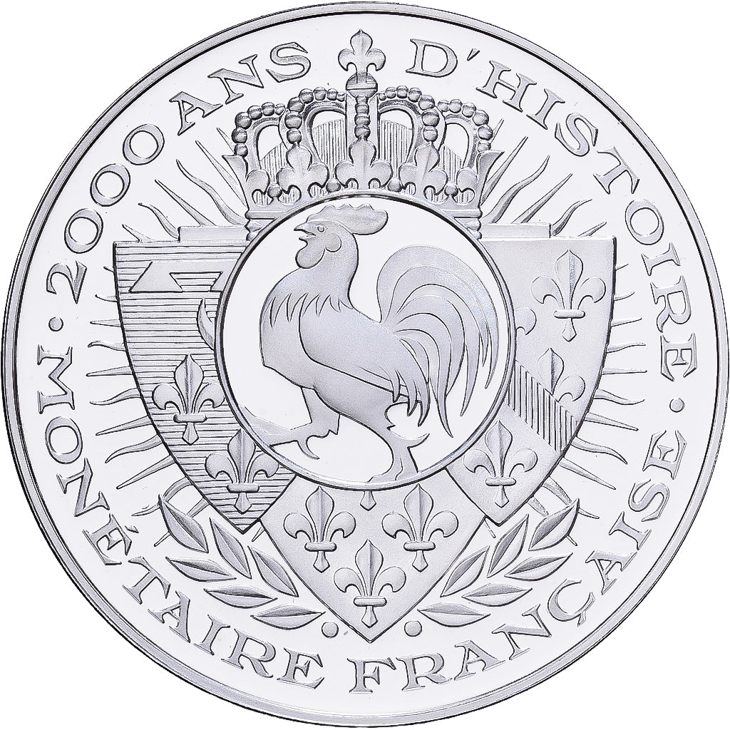Frankreich, Medaille, 2000 Ans d'Histoire Monétaire, Agnel d'Or, Silber, STGL