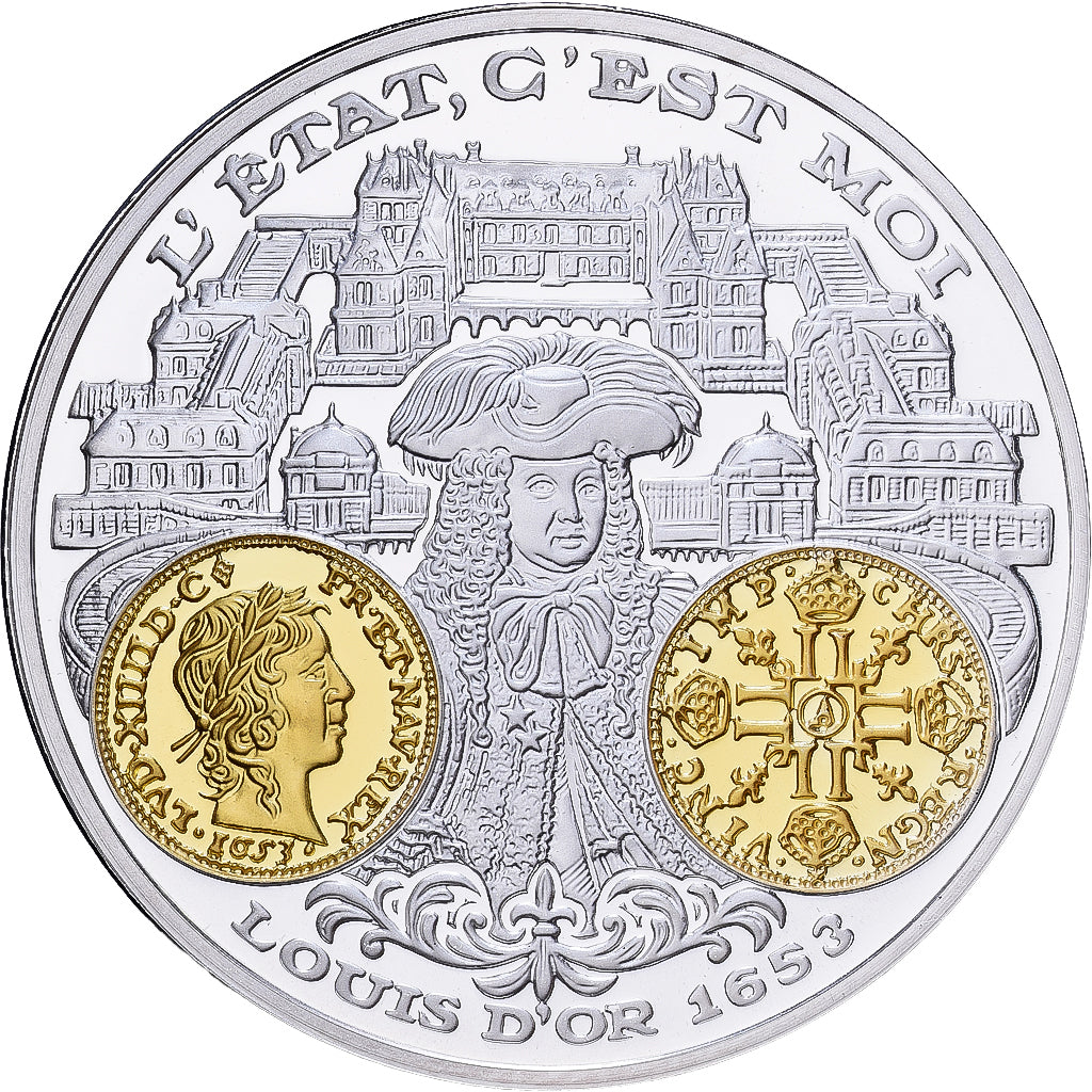 Frankreich, Medaille, 2000 Ans d'Histoire Monétaire, Louis d'Or, Silber, STGL