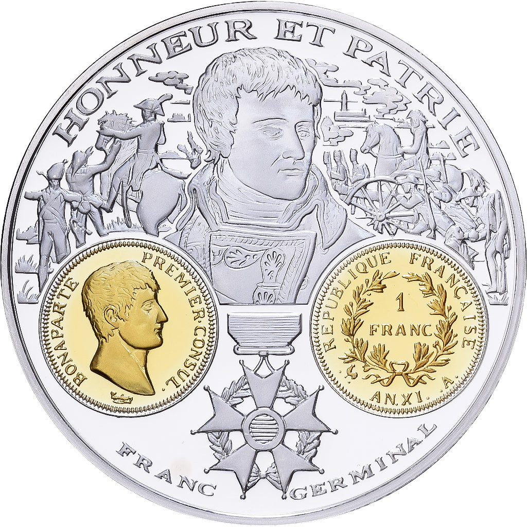France, Medal, Histoire Monétaire, Franc Germinal, Silver, MS(65-70)