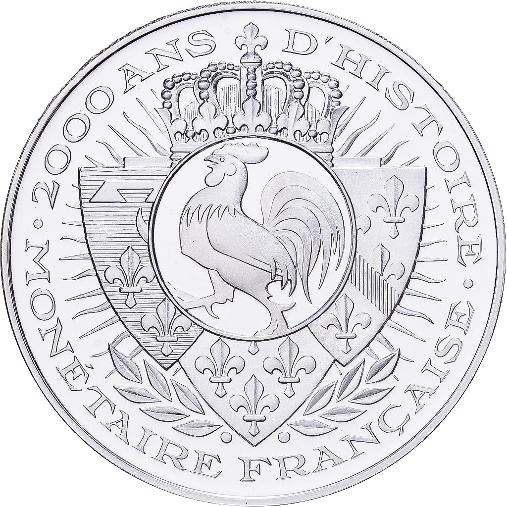 Francia, medalla, Histoire Monétaire, Denier Tournois, Plata, FDC