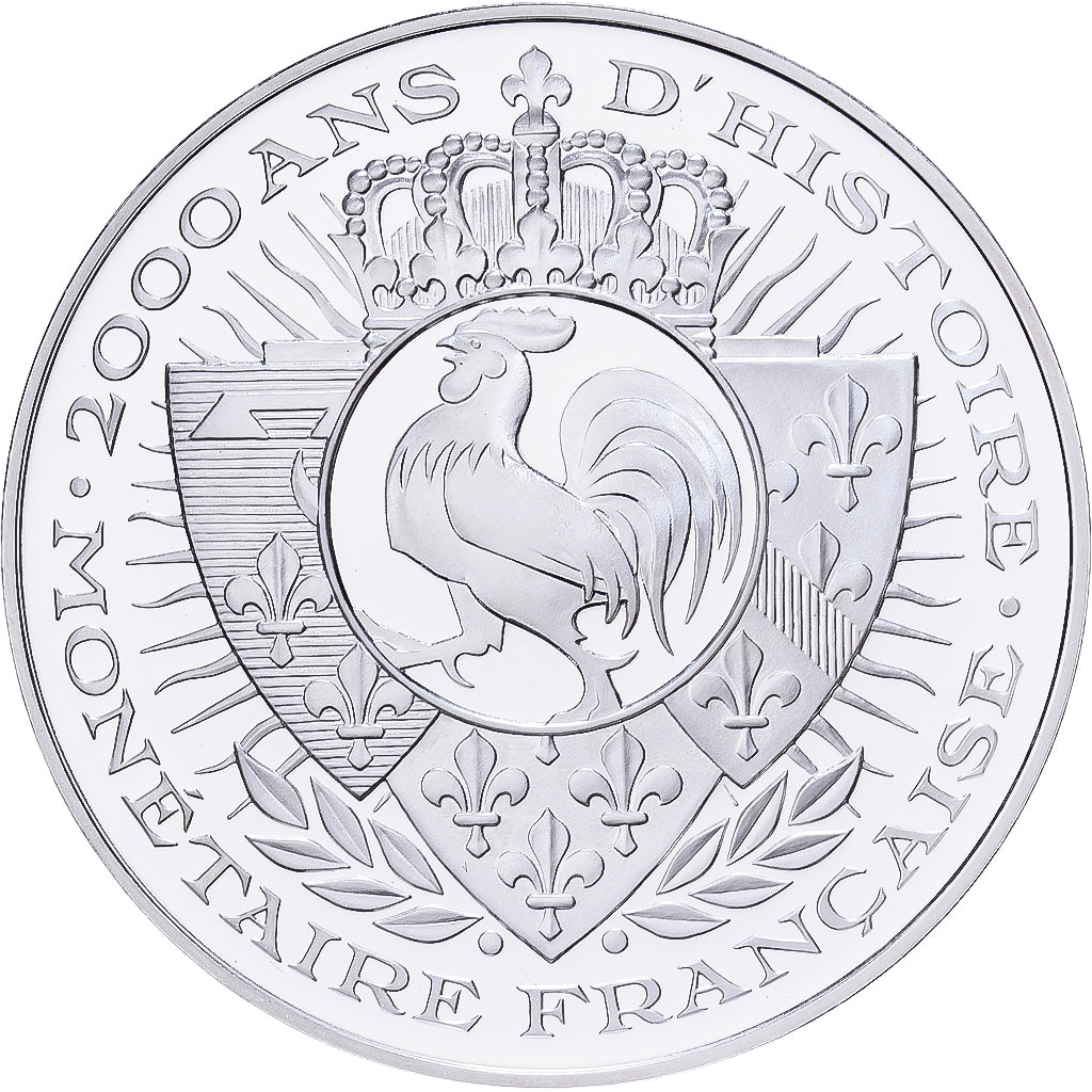 Francia, medalla, Histoire Monétaire, Double Tournois Henri III, Plata, FDC