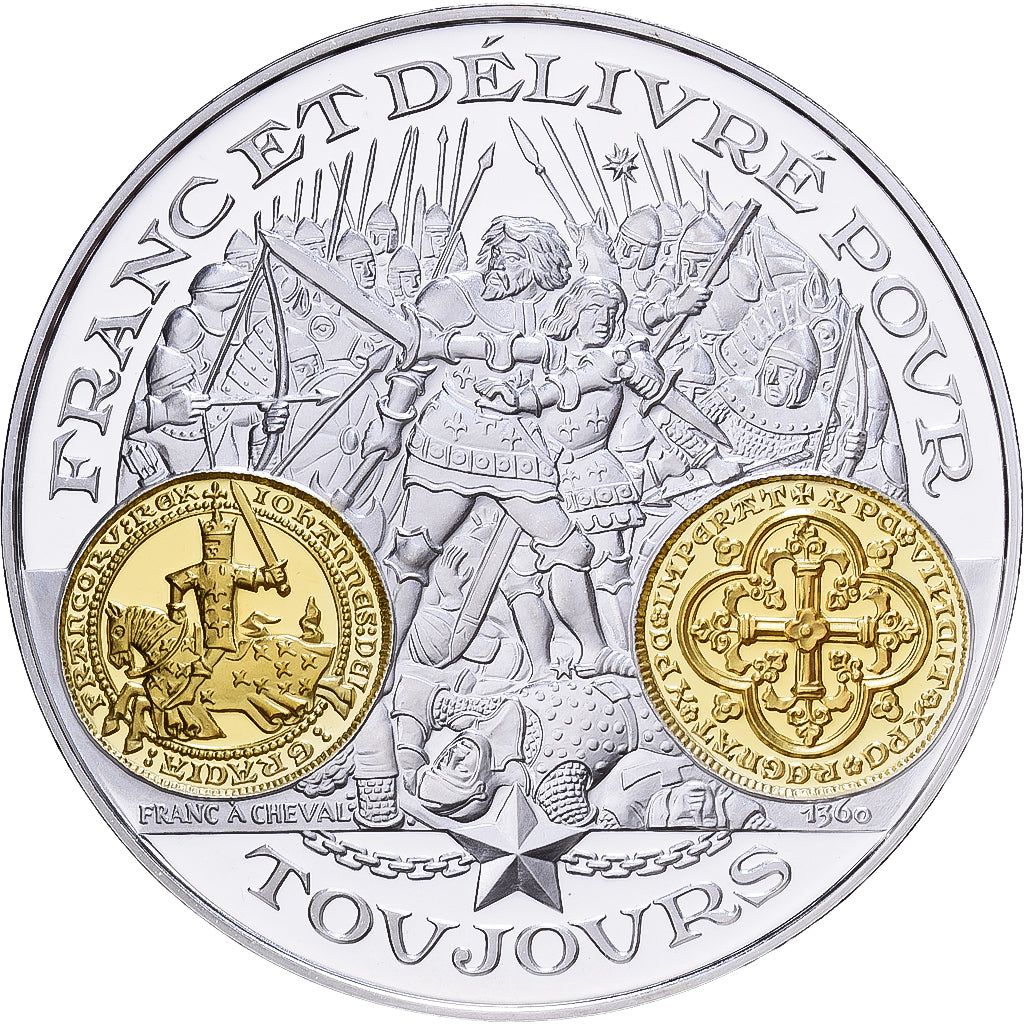 France, Medal, Histoire Monétaire, Franc à Cheval, Silver, MS(65-70)