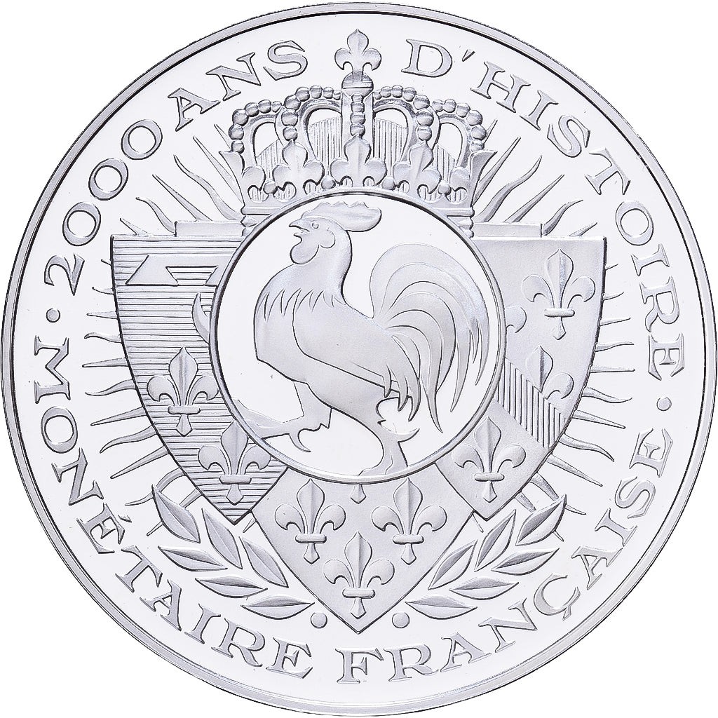 Frankrijk, Medaille, Histoire Monétaire, Franc Semeuse, De Gaulle, Zilver, FDC
