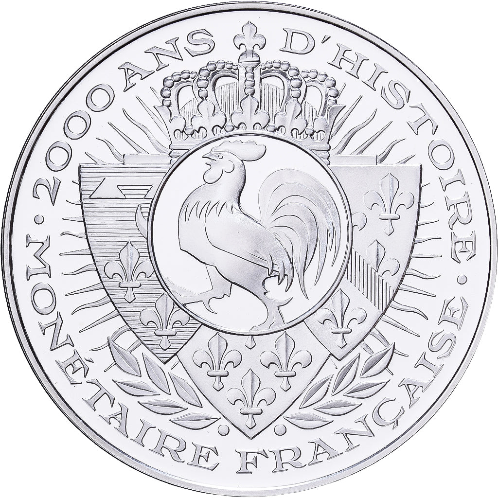 Frankrijk, Medaille, Histoire Monétaire, Franc à Pied, Charles V, Zilver, FDC
