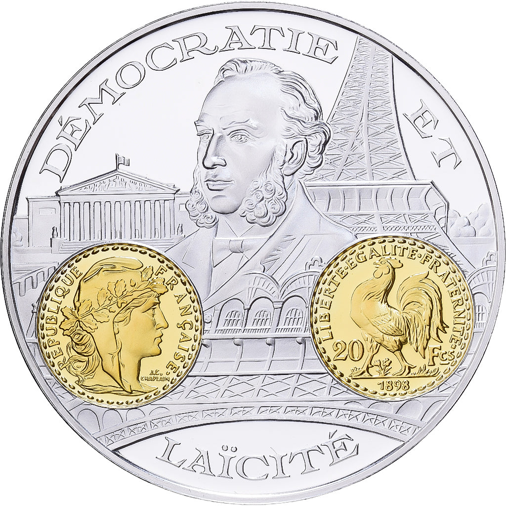 France, Médaille, Histoire Monétaire, 20 Francs Marianne, Argent, FDC