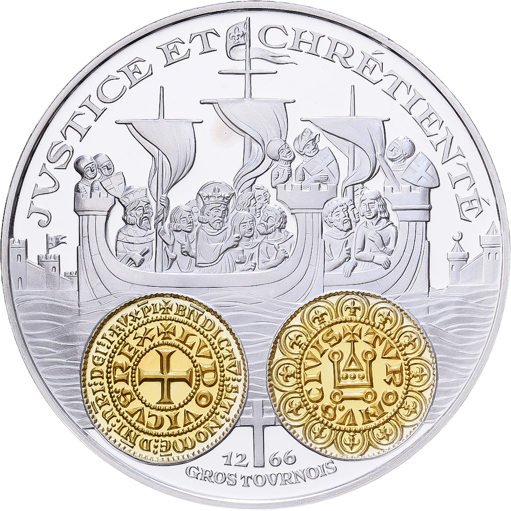France, Medal, Histoire Monétaire, Gros Tournois, Silver, MS(65-70)