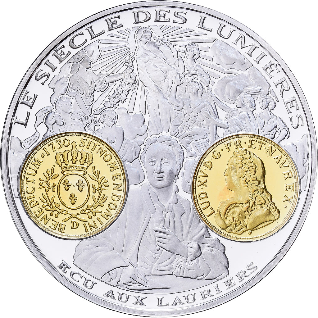 France, Médaille, Histoire Monétaire, Ecu aux Lauriers, Louis XV, Argent, FDC