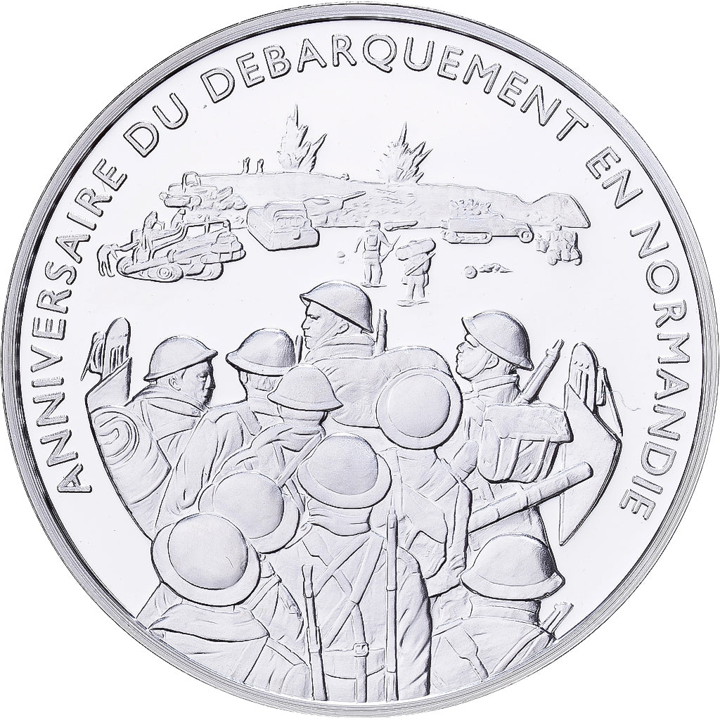 France, Médaille, Anniversaire du Débarquement de Normandie, Argent, FDC