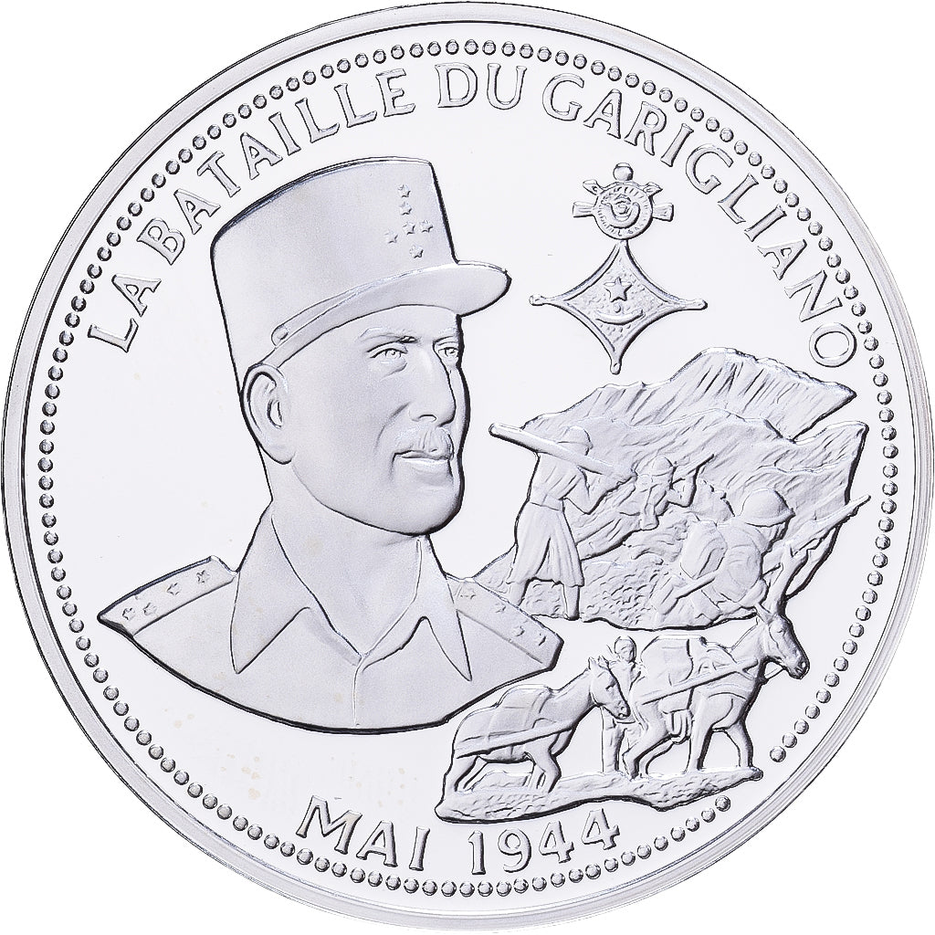 France, Medal, La Bataille du Garigliano, Silver, MS(65-70)