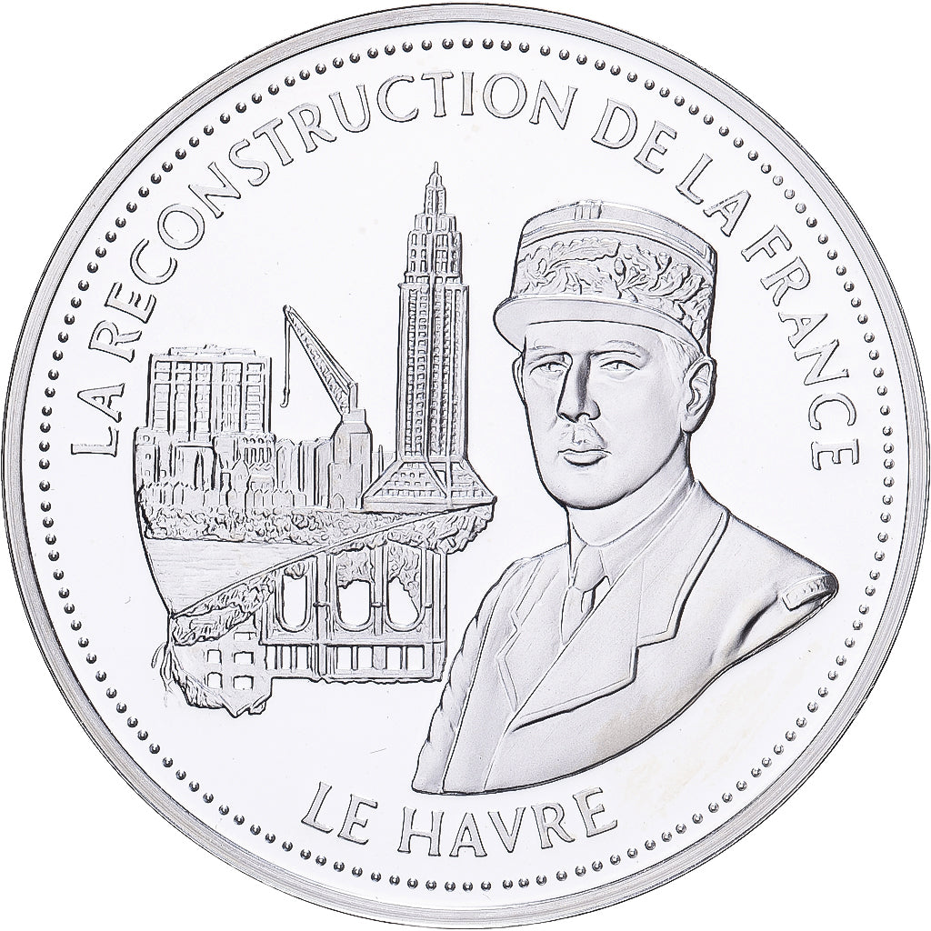 Frankreich, Medaille, De Gaulle, La Reconstruction de la France, Silber, STGL