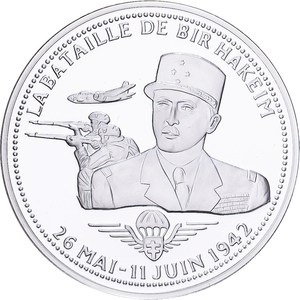 Frankreich, Medaille, La Bataille de Bir Hakeim, Silber, STGL