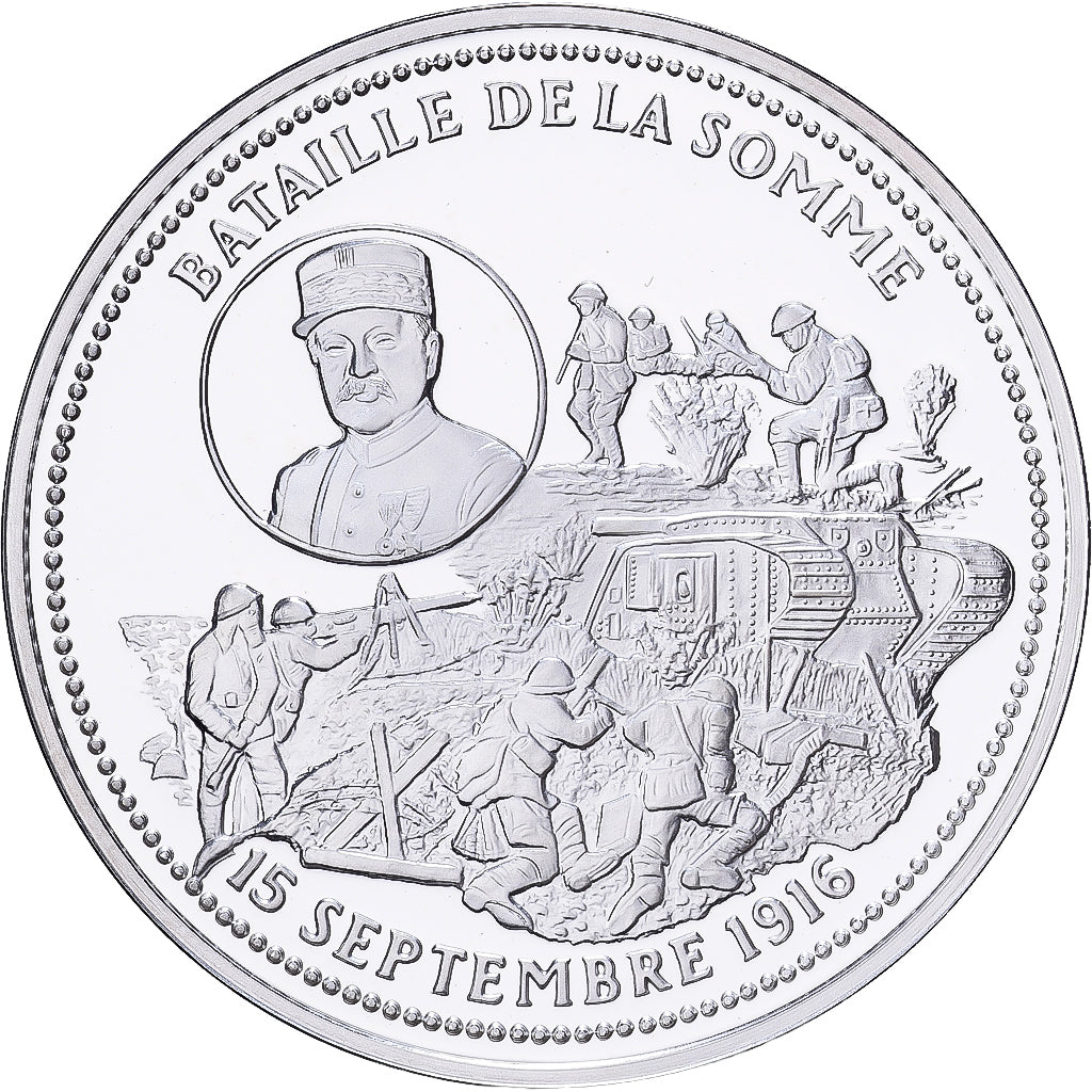 France, Medal, Bataille de la Somme, Silver, MS(65-70)