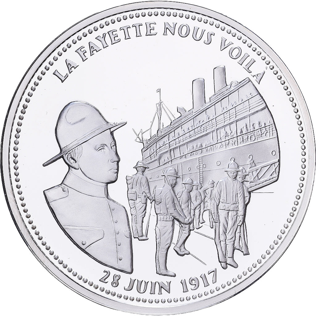 France, Medal, Lafayette, Défenseur de la Liberté, Silver, MS(65-70)