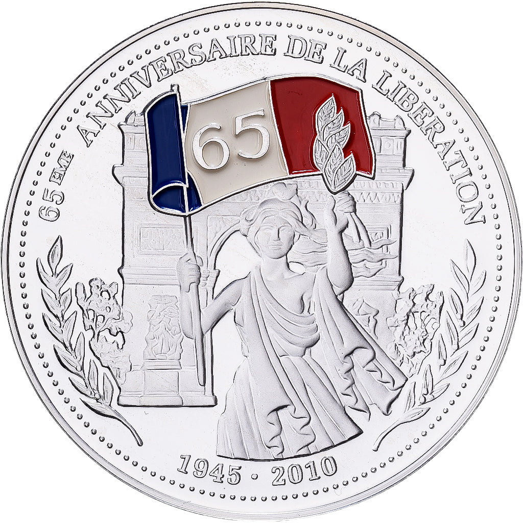 France, Medal, 65ème Anniversaire de la Libération, Silver, MS(65-70)