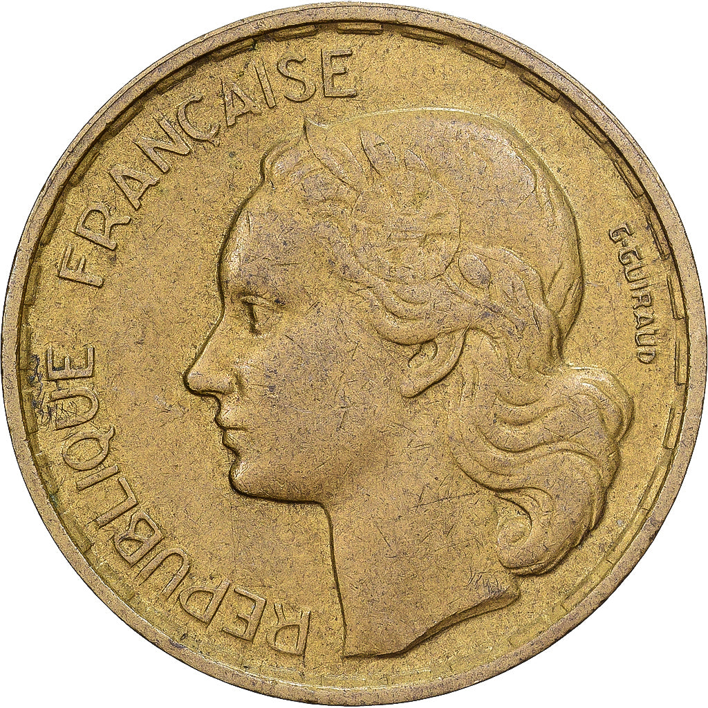 France, 20 Francs, Guiraud, 1952, Paris, Bronze-Aluminium, TTB+, Gadoury:865
