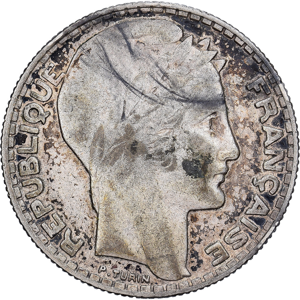 França, 10 Francs, Turin, 1932, Paris, Prata, EF(40-45), Gadoury:801, KM:878