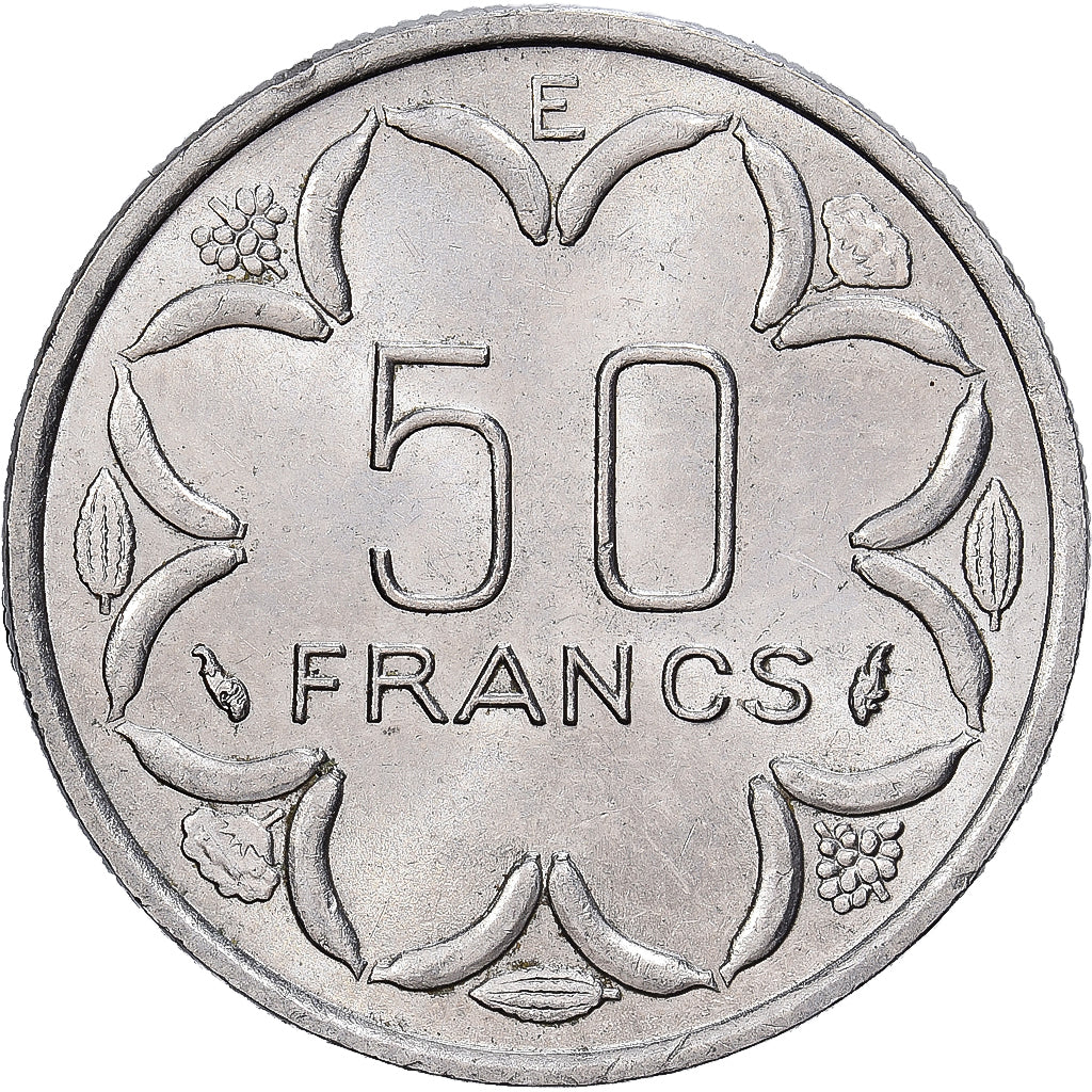 Central African States, 50 Francs, 1976, Paris, Nickel, AU(55-58), KM:11