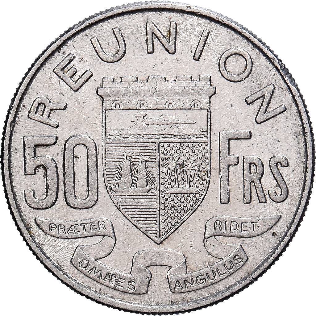 Réunion, 50 Francs, 1964, Nickel, ZF+, KM:12