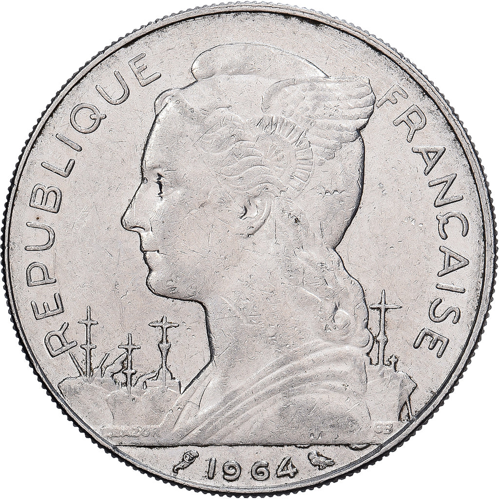 Reunion, 100 Francs, 1964, Paris, Nikiel, AU(50-53), KM:13