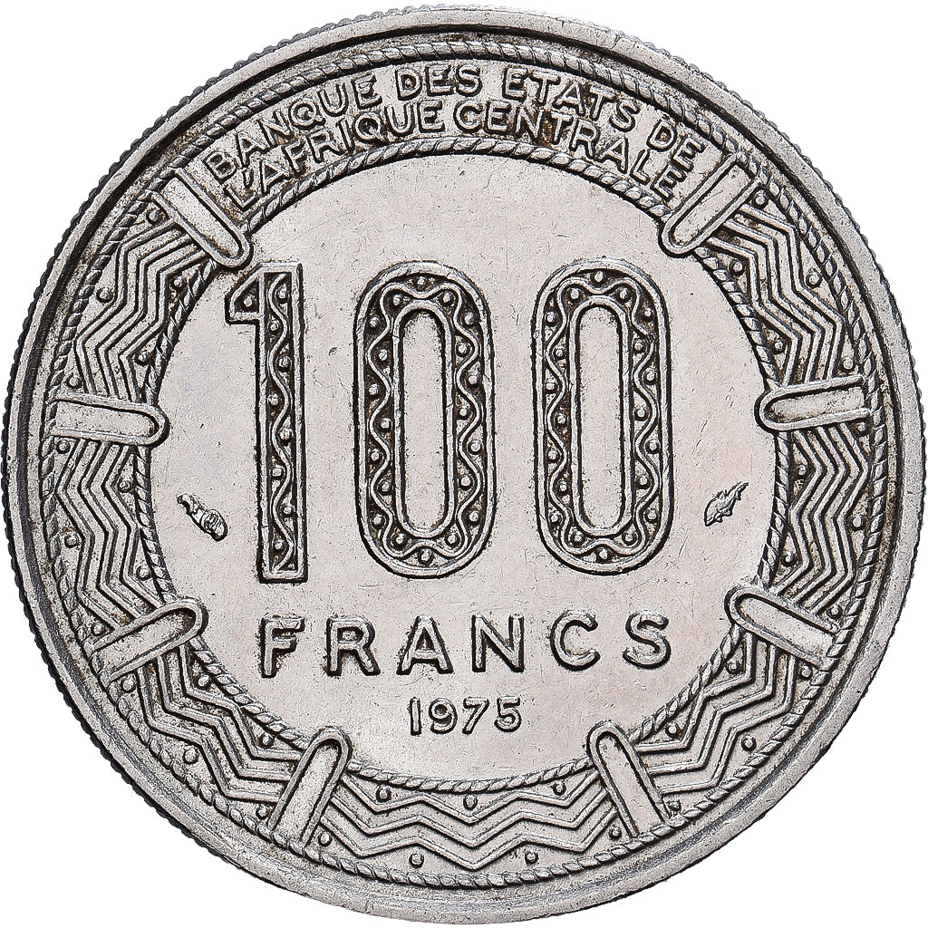 Kameroen, 100 Francs, 1975, type 2, Nickel, PR, KM:7