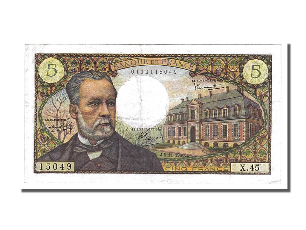 Geldschein, Frankreich, 5 Francs, 5 F 1966-1970 ''Pasteur'', 1966, 1966-11-04