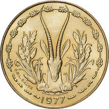 West Afrikaanse Staten, 10 Francs, 1977, Aluminum-Nickel-Bronze, PR, KM:1a