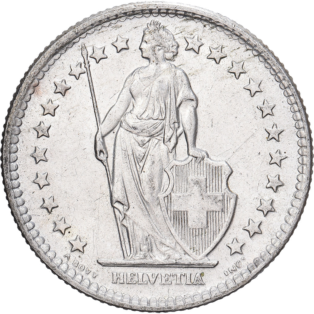 Schweiz, 2 Francs, 1960, Bern, Silber, VZ, KM:21