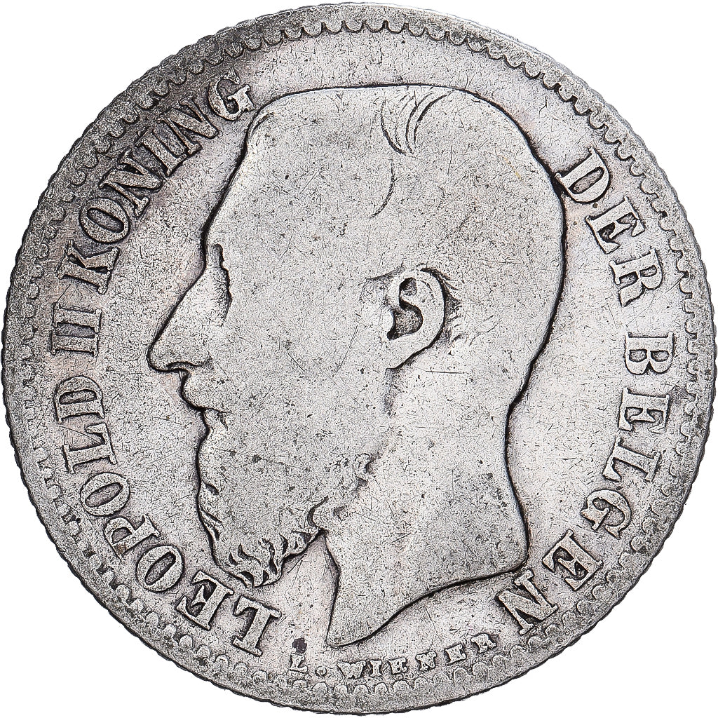Belgia, Leopold II, Franc, 1886, Srebro, VF(20-25), KM:29.1