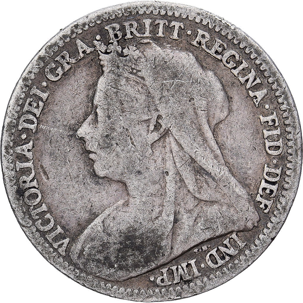 Grã-Bretanha, Victoria, 3 Pence, 1901, Prata, VF(30-35), KM:777