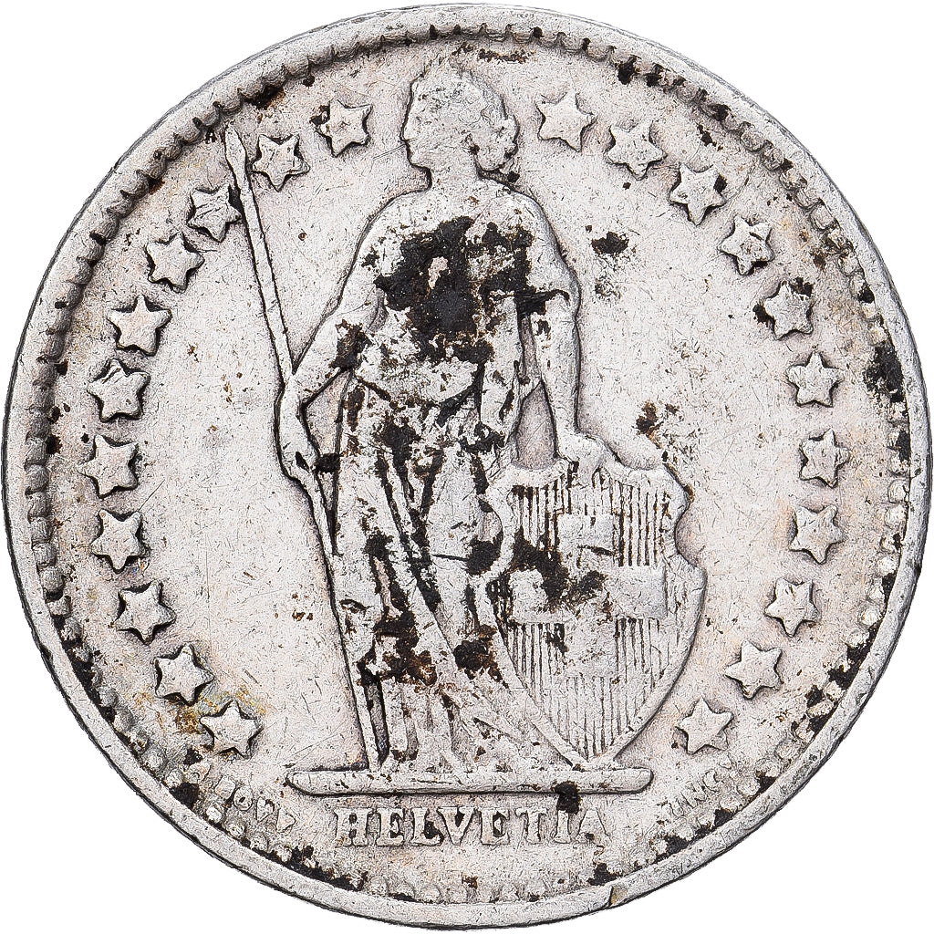 Moneta, Svizzera, 1/2 Franc, 1921, Bern, BB, Argento, KM:23