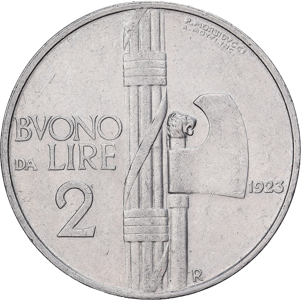 Münze, Italien, Vittorio Emanuele III, 2 Lire, 1923, Rome, VZ, Nickel, KM:63