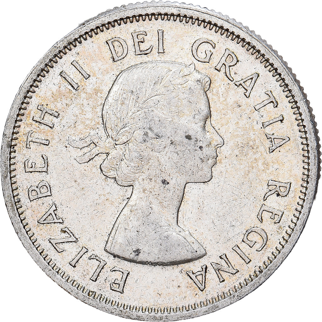 Canadá, Elizabeth II, 25 Cents, 1962, Royal Canadian Mint, Plata, MBC+, KM:52