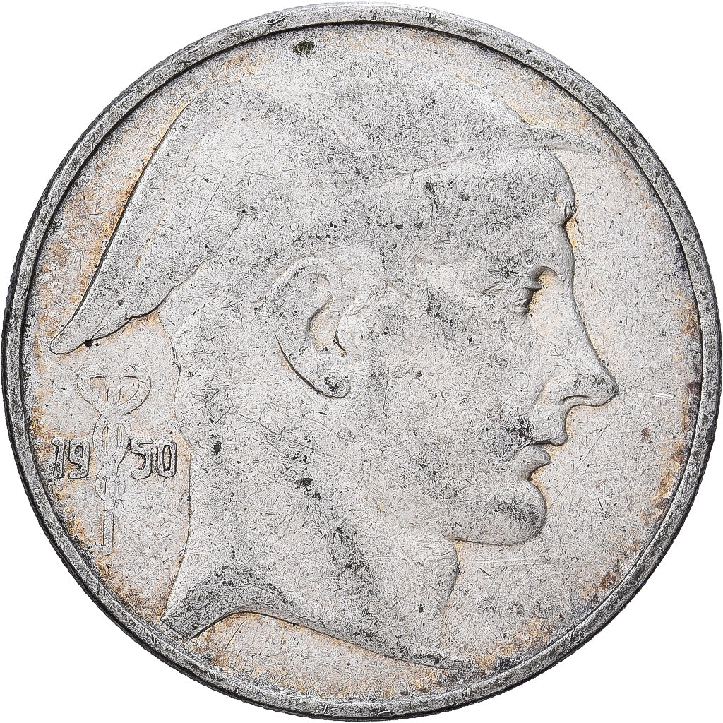 Belgio, 20 Francs, 20 Frank, 1950, Brussels, Argento, MB+, KM:140.2