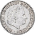 Netherlands, Juliana, 1 Gulden, 1957, Silver, AU(55-58), KM:184