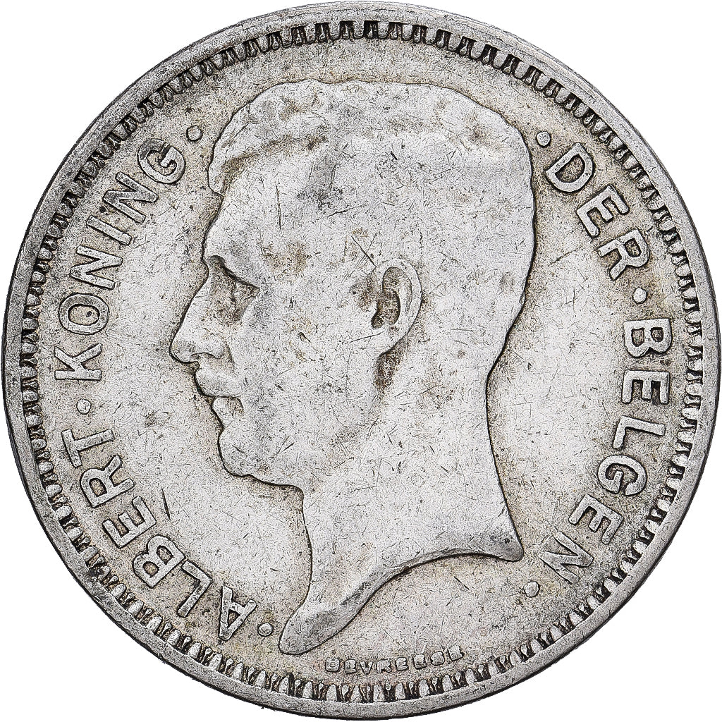 Belgio, 20 Francs, 20 Frank, 1934, Brussels, Argento, BB+, KM:104.1