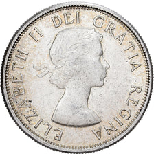 Canadá, Elizabeth II, 50 Cents, 1963, Royal Canadian Mint, Plata, BC+, KM:56