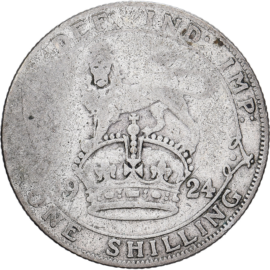 Great Britain, George V, Shilling, 1924, VF(20-25), Silver, KM:816a